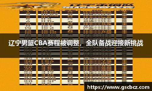 辽宁男篮CBA赛程被调整，全队备战迎接新挑战